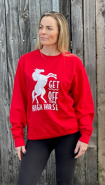 GET OFF YOUR HIGH HORSE SWEATER - LADIES